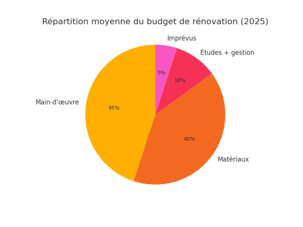 Coût moyen de rénovation en 2025