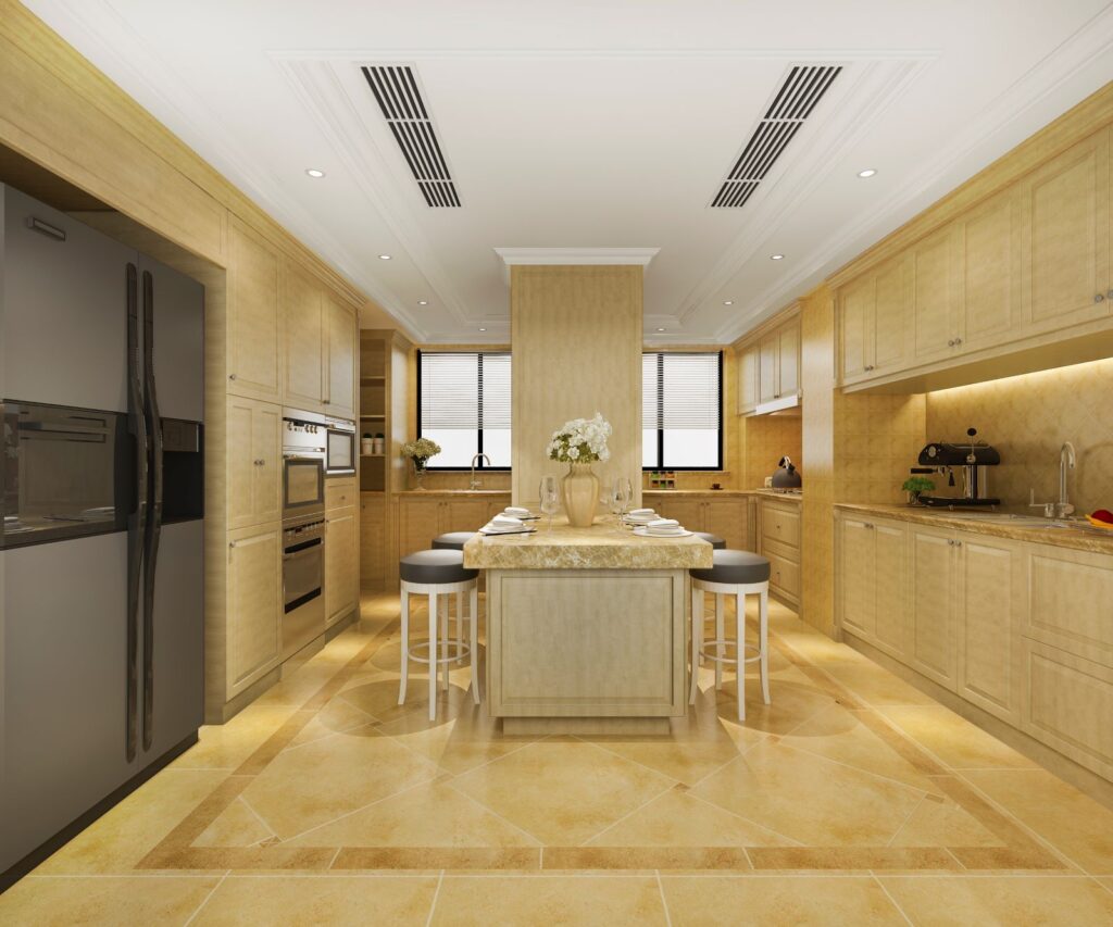 faux plafond cuisine moderne